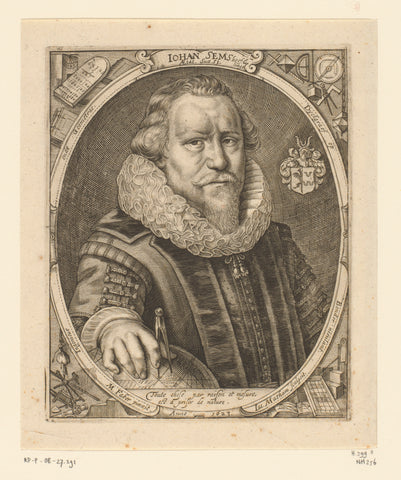 Portrait of Johan Sems, Jacob Matham, 1623 Canvas Print