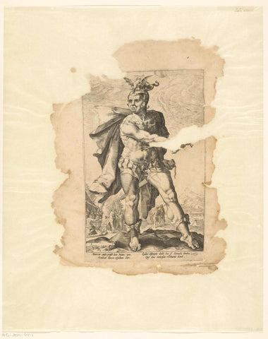 Mucius Scaevola, anonymous, 1586 - 1596 Canvas Print