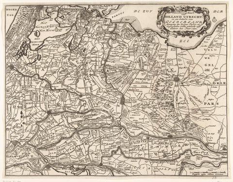 Map of the provinces of Holland, Utrecht and Gelderland with the fortresses and forts built during the war in 1672, anonymous, 1672 - 1699 Canvas Print