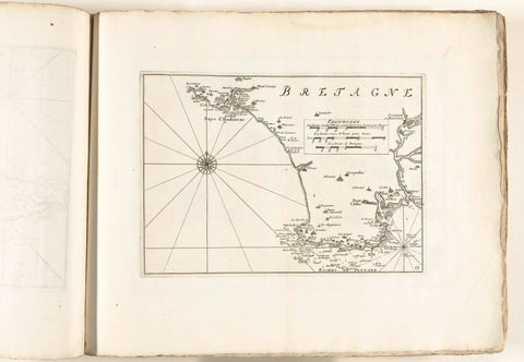 Map of the south coast of Brittany, ca. 1702, anonymous, 1702 - 1703 Canvas Print