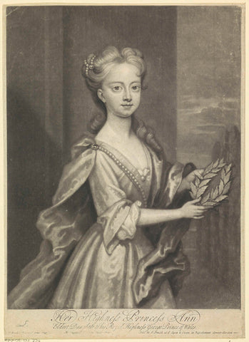 Portrait of Anna of Hanover, John Smith (printmaker/ publisher), 1720 Canvas Print