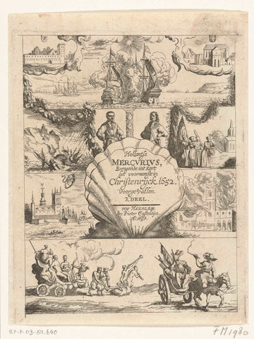 Title print for the Hollantsche Mercurius of 1652, Dirck de Bray (attributed to), 1653 Canvas Print