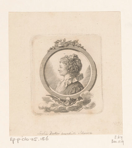 Portret van Sophie Schwarz, Daniel Nikolaus Chodowiecki, 1791 Canvas Print