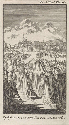 Funeral procession of Don Juan of Austria, 1574, Jan Luyken, 1699 Canvas Print