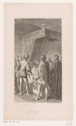 Otto II of Bavaria on his deathbed, Daniel Nikolaus Chodowiecki, 1795 Canvas Print