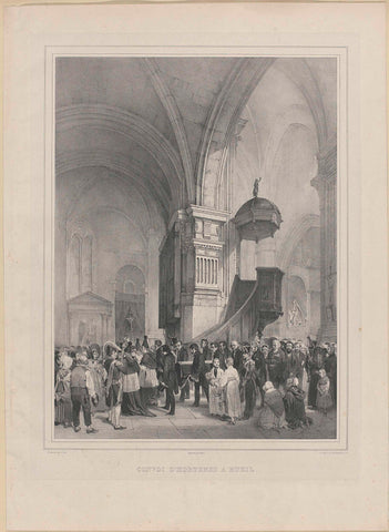 Funeral of Hortense de Beauharnais, 1837, Jean Louis Tirpenne, 1837 Canvas Print