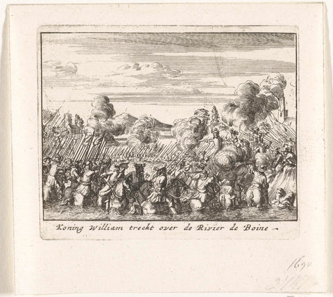 Battle of the Boyne, 1690, anonymous, 1711 Canvas Print