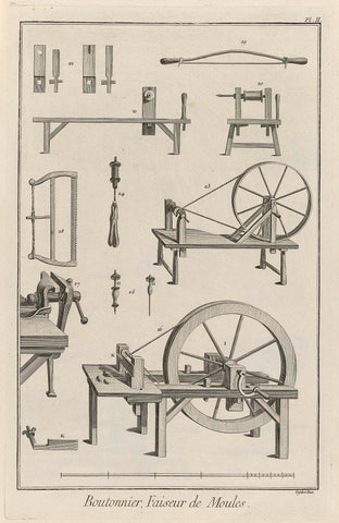 Boutonnier, Moule maker, A.J. Defehrt, 1751 - 1772 Canvas Print