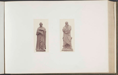 Plaster models for sculptures on the Palais du Louvre: left 