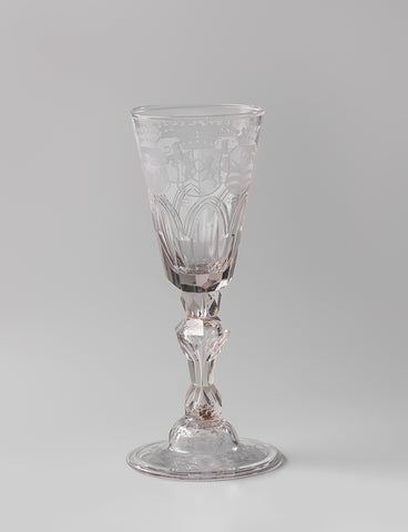 Goblet with the coats of arms of the Seven United Provinces, anonymous, c. 1725 - c. 1750 Canvas Print