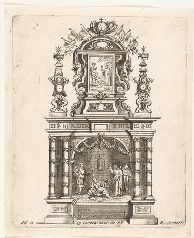 Altar Erected by the Preachers, 1685, Gaspar Bouttats, 1685 Canvas Print