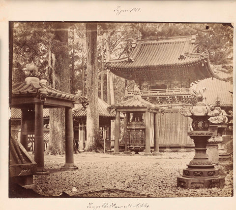 View of an oranda dōrō at Nikkō Tōshō-gū in Kanto, Japan, anonymous, 1884 Canvas Print