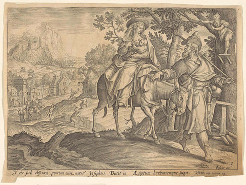 Flight to Egypt, Maerten de Vos, 1643 - 1674 Canvas Print