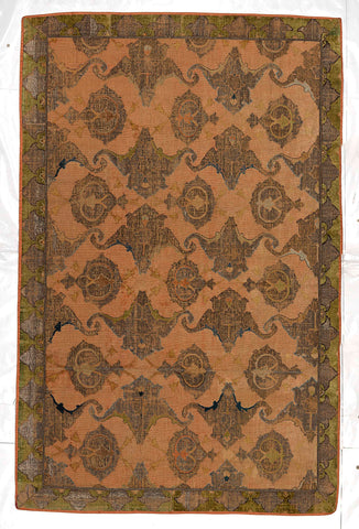 Fragment of a silk carpet, anonymous, c. 1625 - c. 1650 Canvas Print