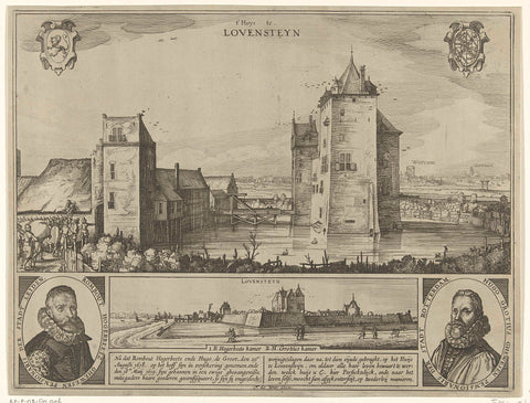 Slot Loevestein where Rombout Hogerbeets and Hugo de Groot were imprisoned, 1619, Claes Jansz. Visscher (II), 1645 - 1706 Canvas Print