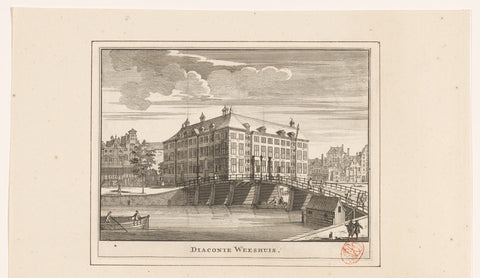 View of the Diaconieweeshuis in Amsterdam, anonymous, 1713 - 1751 Canvas Print