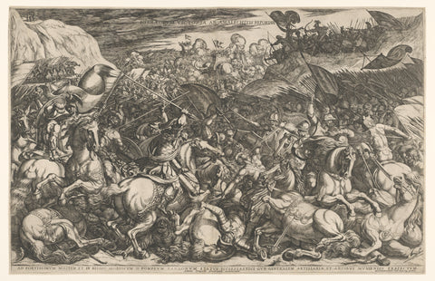 Battle between the Israelites and the Amalekites, Antonio Tempesta, 1609 Canvas Print