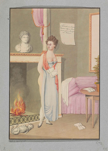 Queen Hortense de Beauharnais in her Private Apartments, anonymous, 1810 - 1820 Canvas Print