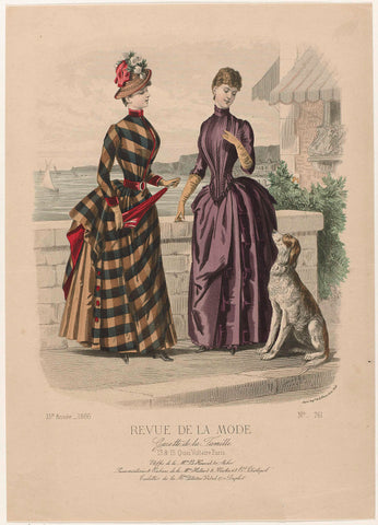 Revue de la Mode, Gazette de la Famille, dimanche 1er Août 1886, 15e Année, No. 761: Etoffes de la M.on Le Houssel (...)., A. Chaillot, 1886 Canvas Print