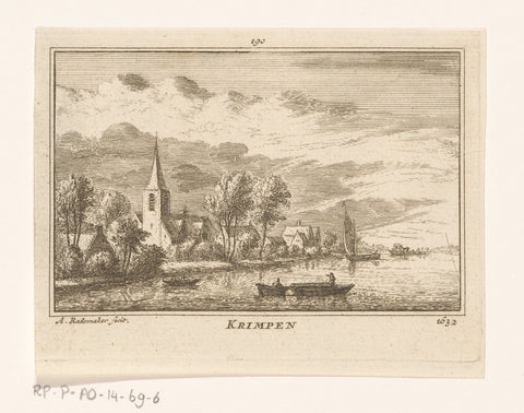 View of Krimpen aan de Lek, 1632, Abraham Rademaker, 1725 - 1803 Canvas Print