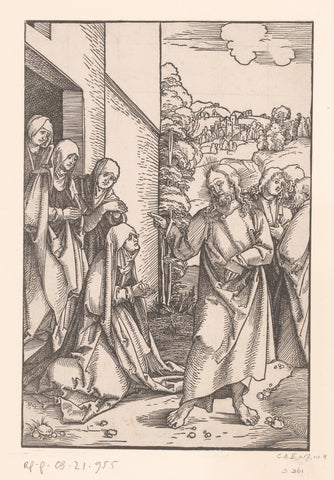 Christ says goodbye to his mother, anonymous, Hans Schäufelein, 1506 - 1507 Canvas Print