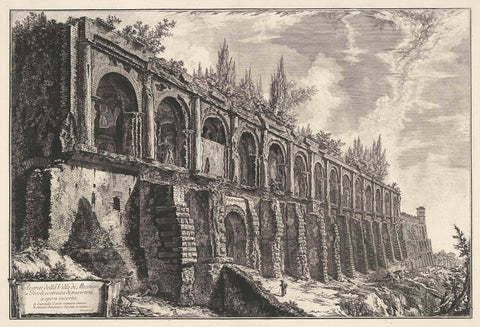 Temple of Hercules Victor at Tivoli, Giovanni Battista Piranesi, 1748 - 1778 Canvas Print