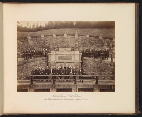 Inlet to tunnel- Loch Katrine with Water Committee and commissioners, August 24th 1876, T. & R. Annan & Sons, 1876 Canvas Print