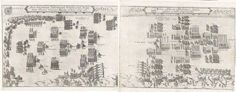 The State and Spanish armies face each other on the beach at Nieuwpoort, 1600, Floris Balthasarsz. van Berckenrode (attributed to), 1600 Canvas Print