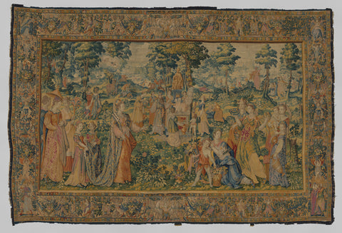 Tapestry with the history of Niobe's pride, from the Diana series, François Spiering, 1610 Canvas Print