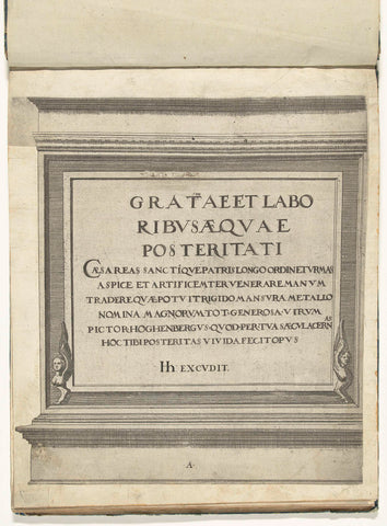 Titelprent voor de prentserie Optocht van Karel V met de paus te Bologna na zijn kroning to keizer, 1530, plaat A, Nicolaas Hogenberg, 1615 - 1620 Canvas Print