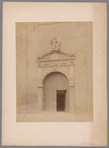 Entrance of the Westerkerk in Harlingen, shortly before the demolition in 1896, anonymous (Monumentenzorg) (attributed to), A.J.M. Mulder (possibly), 1896 Canvas Print