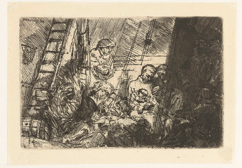 The circumcision in the stable, Rembrandt van Rijn, 1850 - 1906 Canvas Print