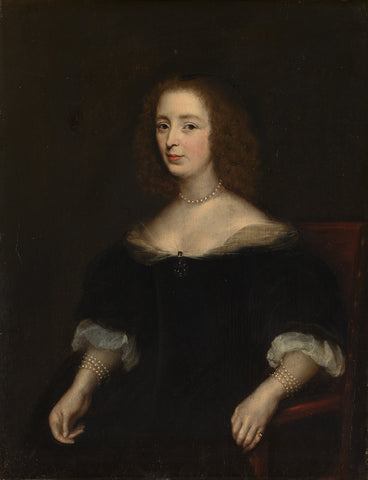 Portrait of Anna van den Corput (1599-1645). Wife of Jacob de Witt, anonymous (copy after), 1630 - before 1645 Canvas Print