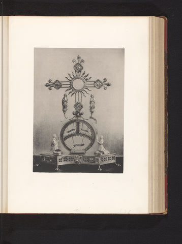 Monstrance from the Basilica of Saint Martin in Halle, exhibited at an exhibition on religious objects from the Middle Ages and Renaissance in 1864 in Mechelen, Joseph Maes, 1864 - in or before 1866 Canvas Print