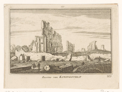 View of the ruins of the koningsveld monastery, 1573, Abraham Rademaker, 1725 - 1803 Canvas Print