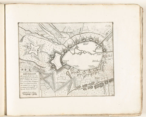 Map of Brussels, ca. 1702, anonymous, 1702 - 1703 Canvas Print