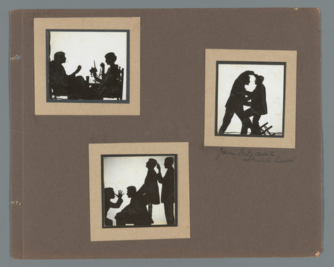 Page with some silhouette photos, Carolina Frederika Onnen, 1913 - 1914 Canvas Print