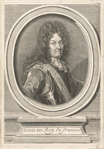 Portrait of Louis XIV, Gerard Edelinck, 1666-1707 Canvas Print