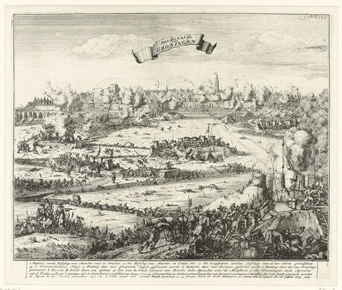 Siege of Groningen, Jacobus Harrewijn, 1684 Canvas Print