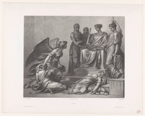 Nemesis en Themis, Julien-Léopold Boilly, 1849 Canvas Print