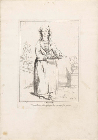 Maid, Giovanni David, 1775 Canvas Print