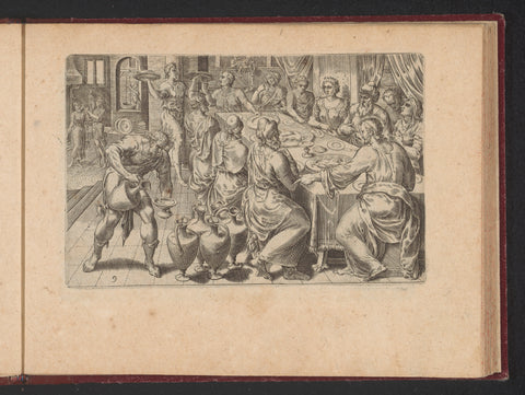 Bruiloft te Kana, Philips Galle (workshop of), 1573 Canvas Print