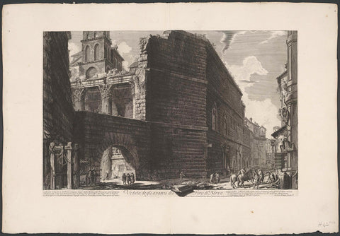 Forum of Augustus at Rome, Giovanni Battista Piranesi, 1748 - 1778 Canvas Print