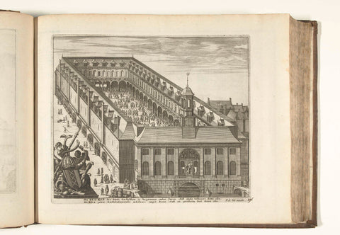 View of the Amsterdam Stock Exchange, 1726, anonymous, 1726 Canvas Print