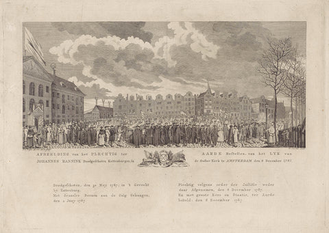 Funeral of Johannes Rannink, 1747, Jan Gerritsz. Fisher, 1787 Canvas Print