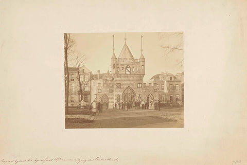 Eerepoort during the April festival 1872 at the entrance der Vondelstraat, Wegner & Mottu (attributed to), 1872 Canvas Print