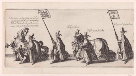 The funeral procession (plate 5), 1615, Simon Frisius, 1615 Canvas Print