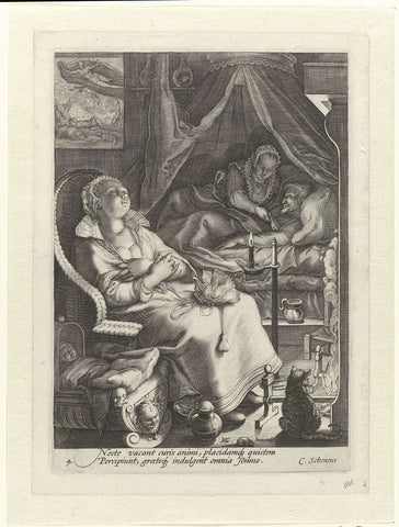 The Night, Jan Saenredam, 1607 - 1675 Canvas Print