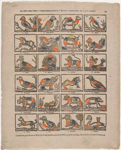 This game and tam gediert / and birds clean of feathers // Are to teach you / ô young youth / it A, B, C, to learn, The inherit the widow J. Ratchetband and J. Bouwer, c. 1782 - c. 1793 Canvas Print