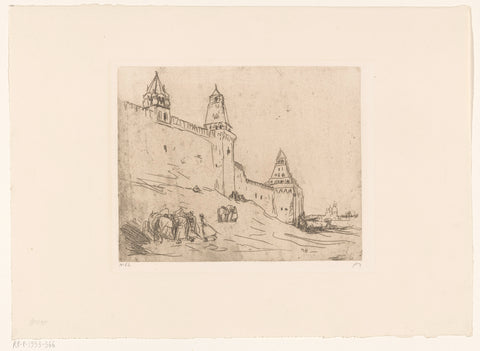 Moscow Kremlin, Marius Bauer, 1900 Canvas Print